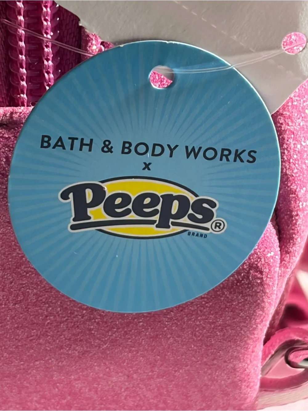 Bath and body works peeps bunny mini backpack pink marshmallow